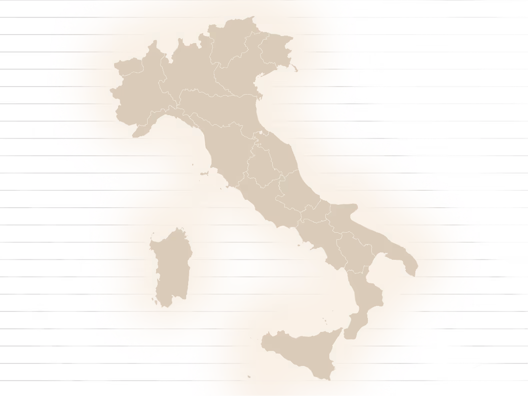 Map of Italian artisan production regions